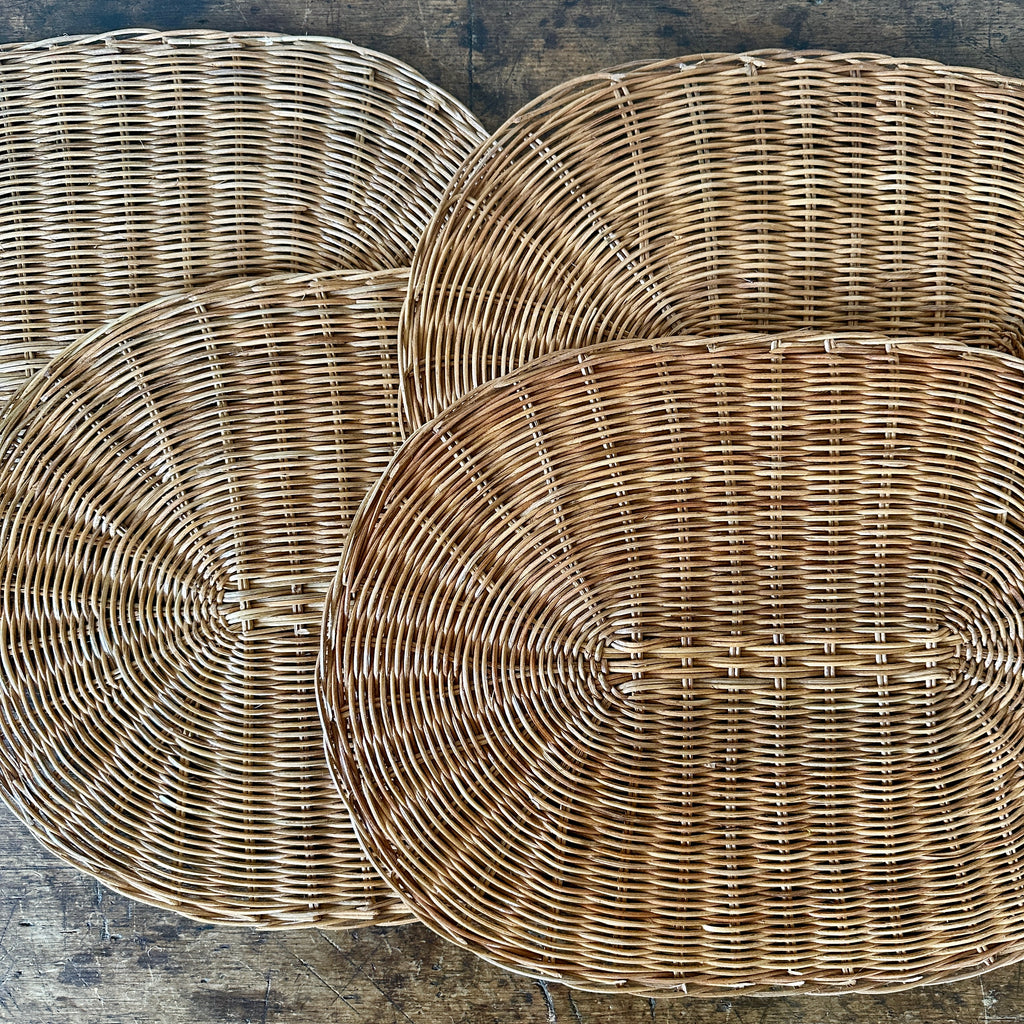 Honey Rattan Oval Placemat Set