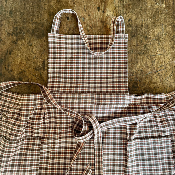 Sienna Plaid Cotton Apron