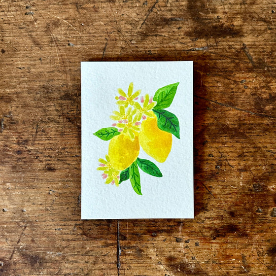 Sour Lemons Note Card