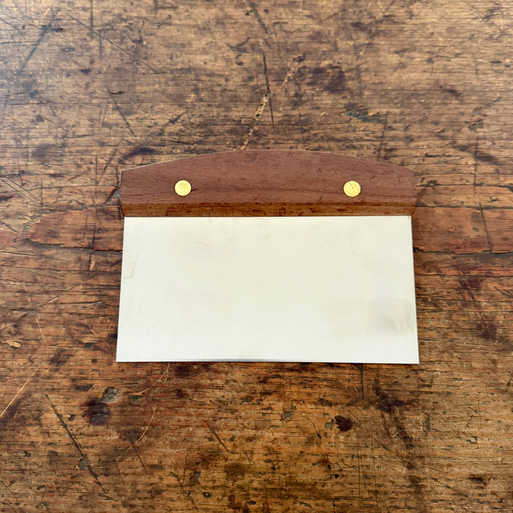 Bench Scraper with Walnut Handle