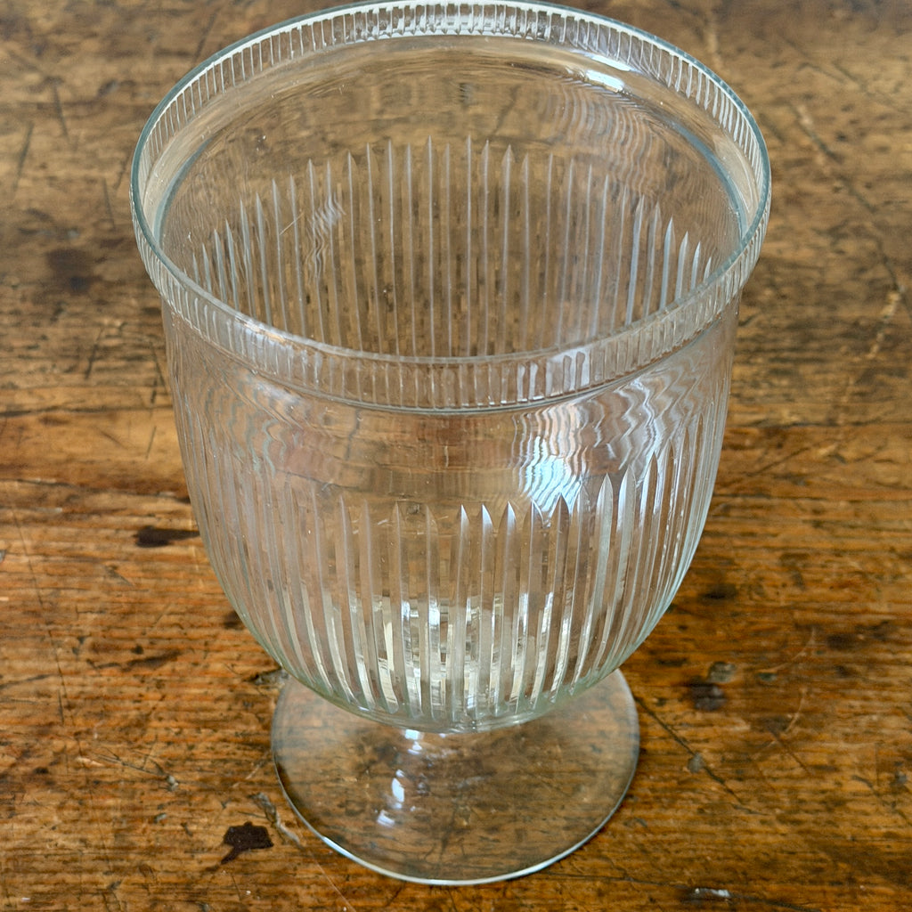 Etched Fluted Glass Hurricane