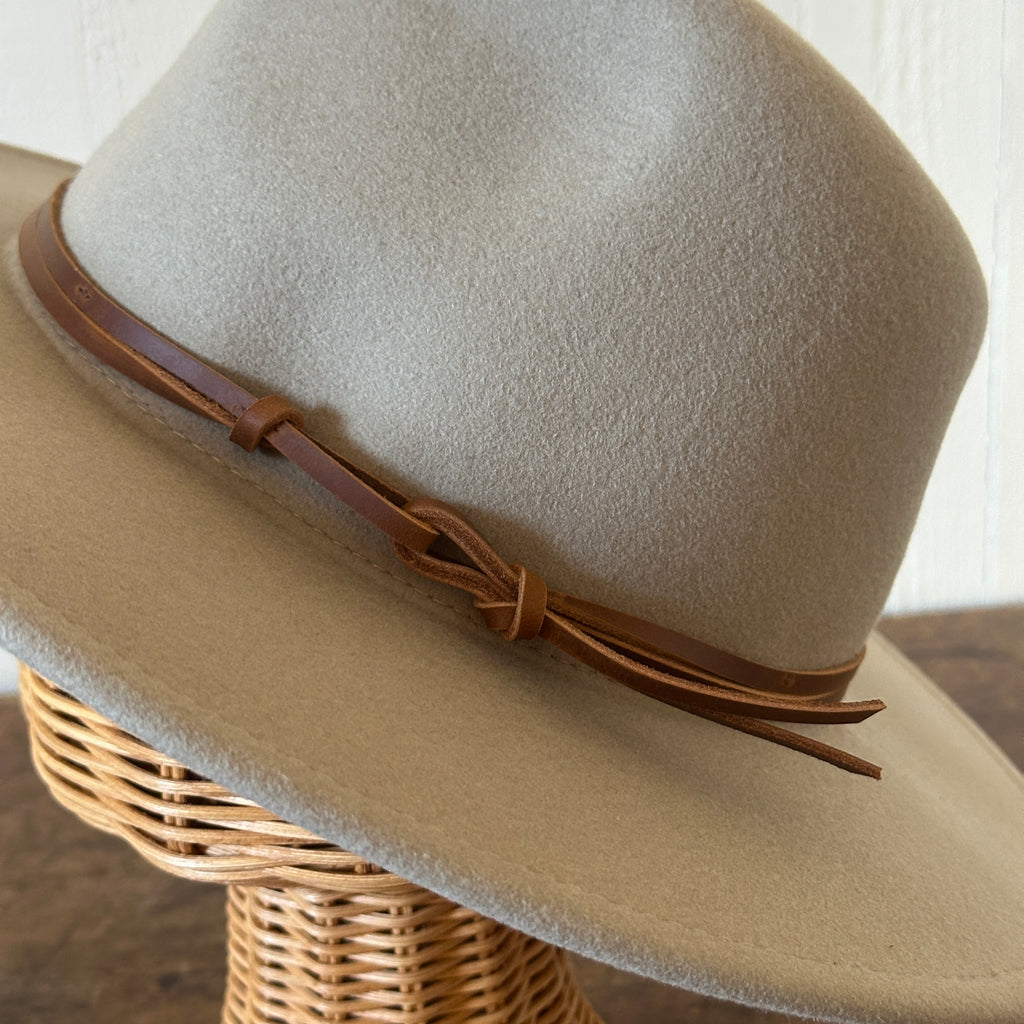 Billie Taupe Wool Felt Hat