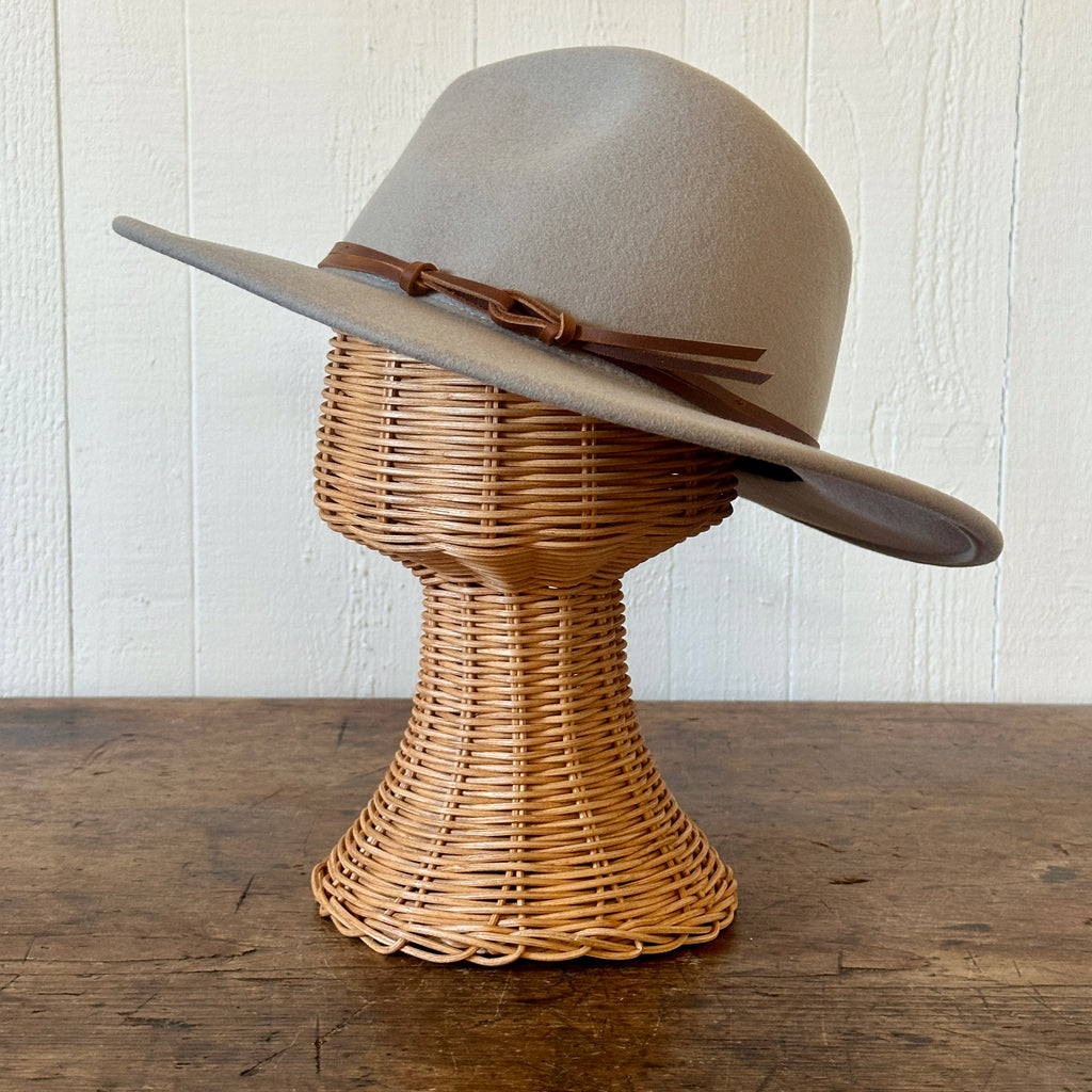 Billie Taupe Wool Felt Hat