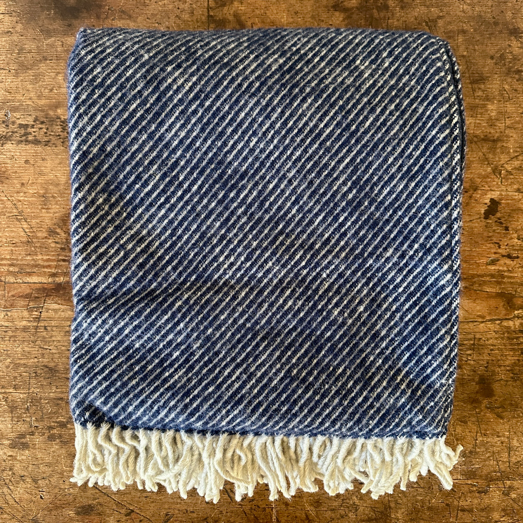 Navy Herringbone Picnic Blanket