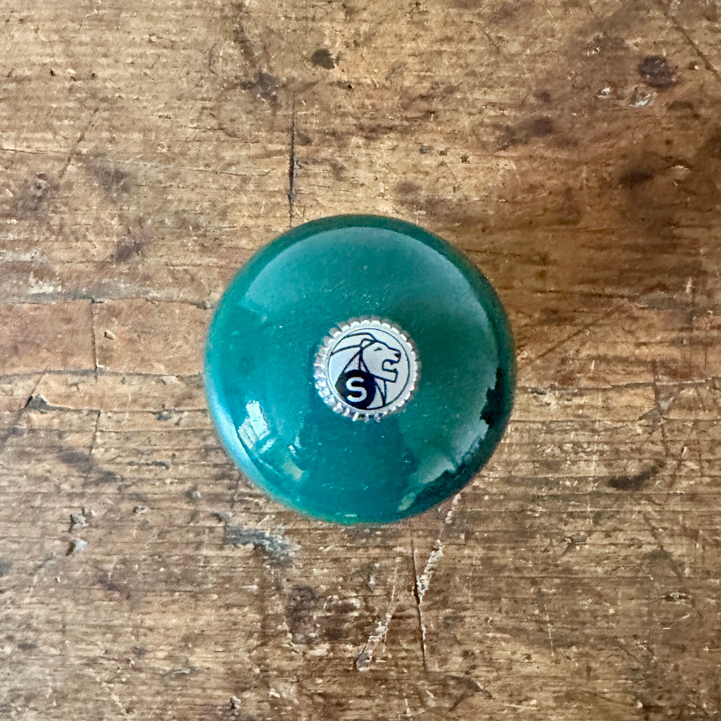 7" Green Lacquered Wood Salt Mill