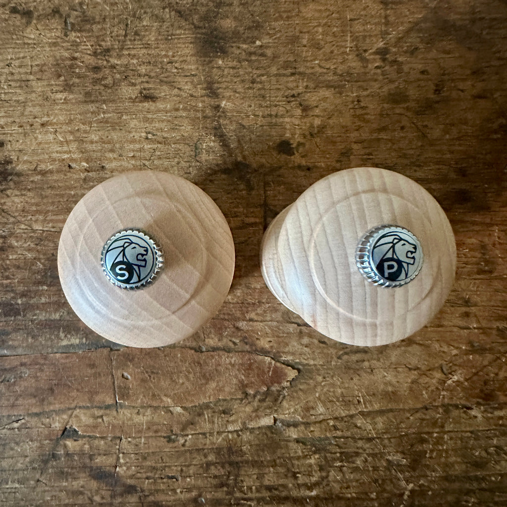 4" Natural Wood Salt and Pepper Mill Set