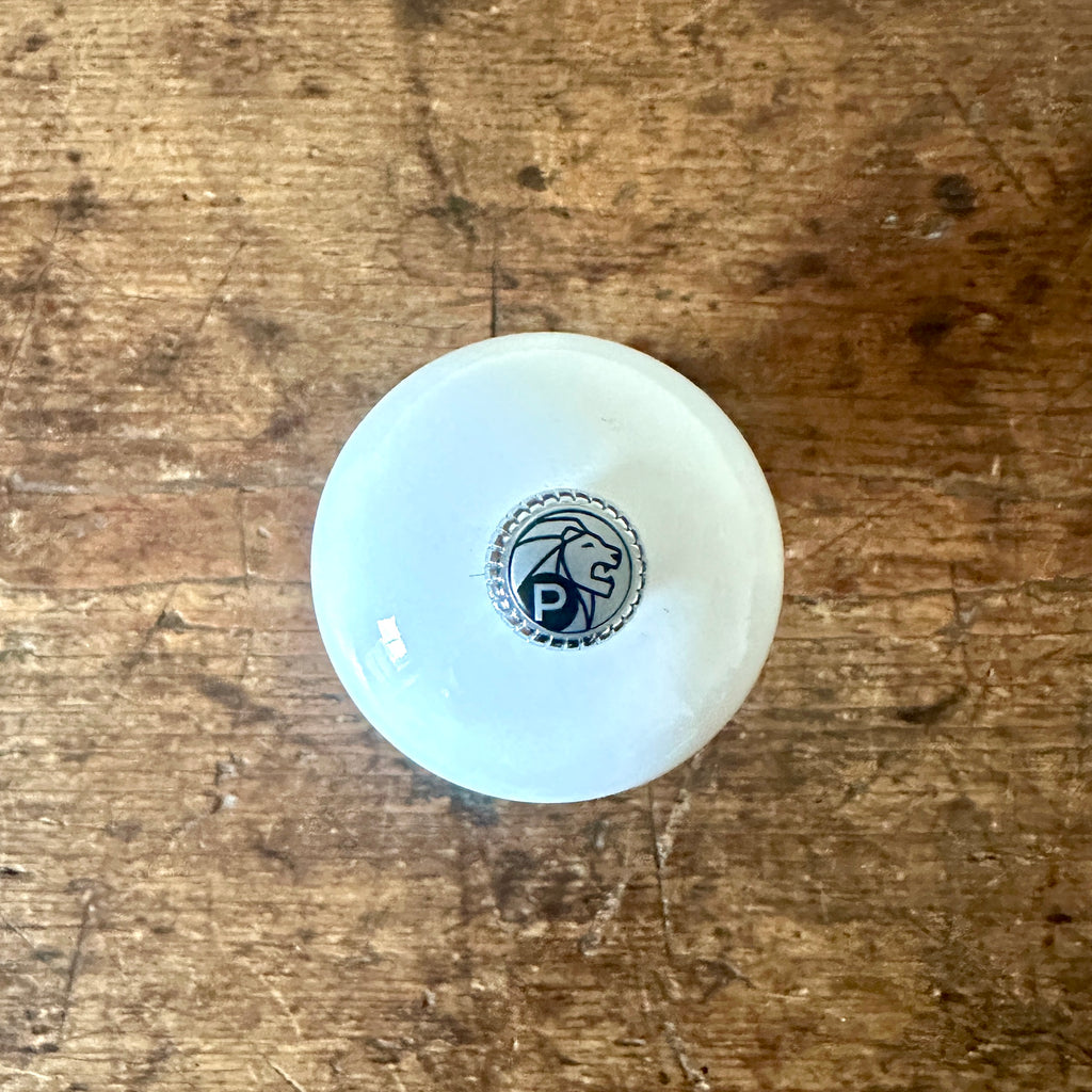9" White Lacquered Wood Pepper Mill