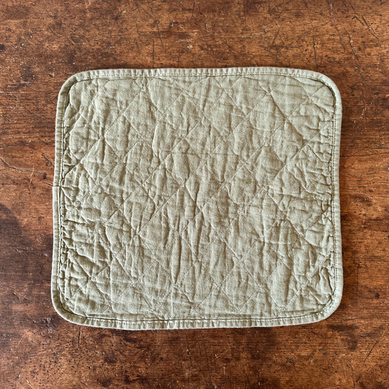 Quilted Cotton Placemat - Sage