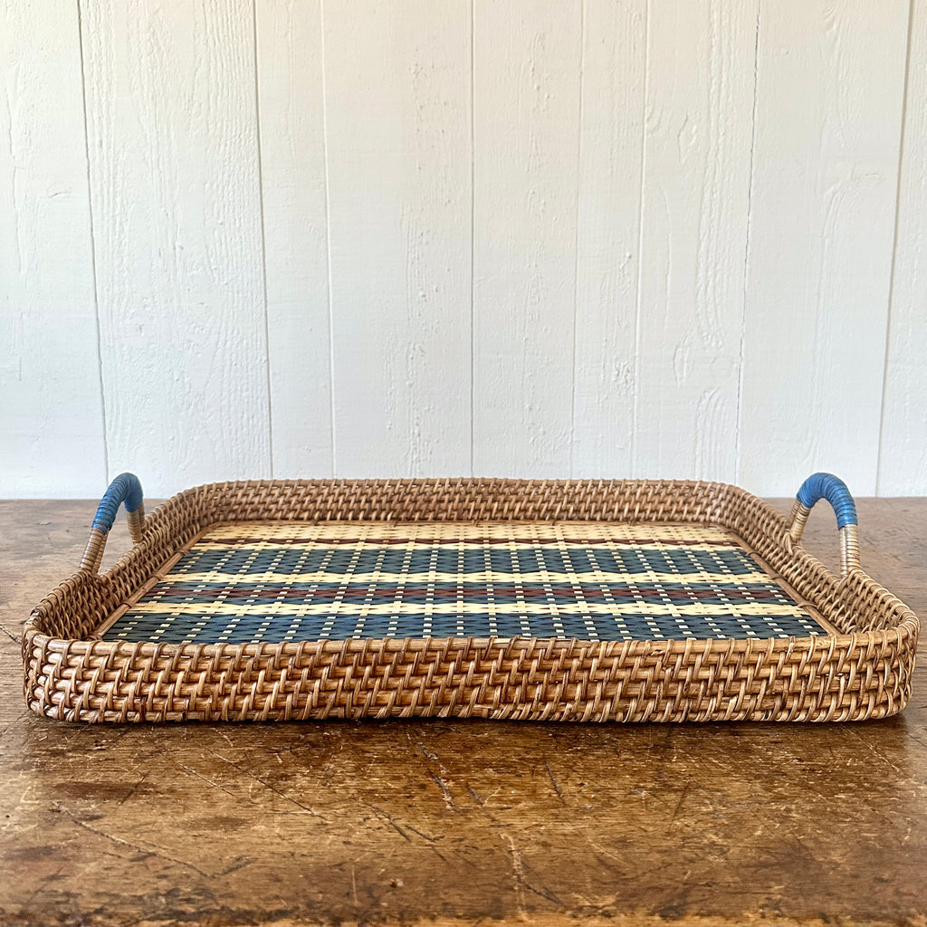 Danish Stripe 21" Cane Tray