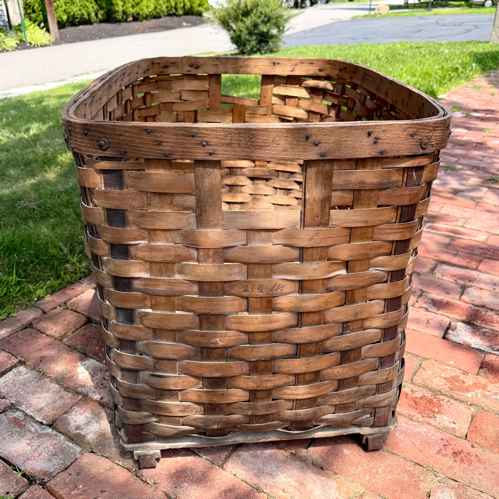 19th C New England Ash Sled Basket