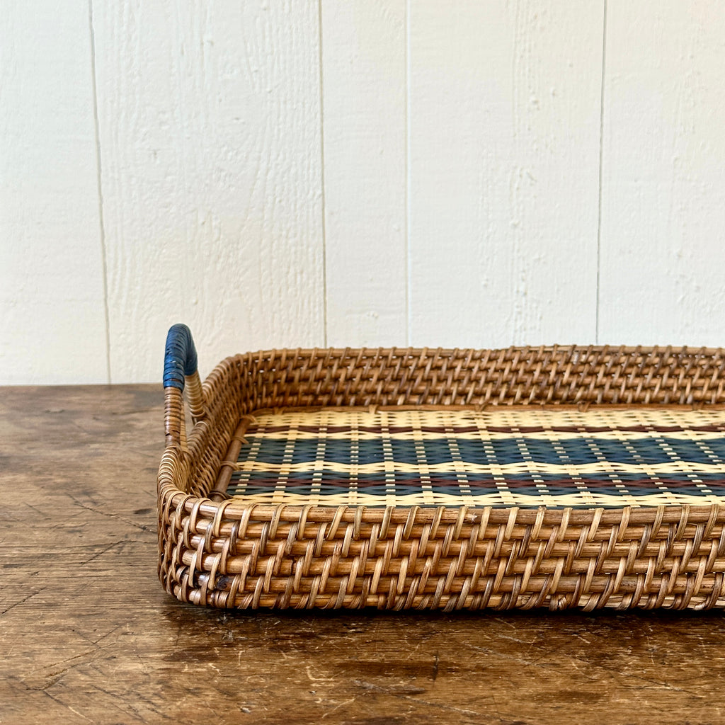 Danish Stripe 21" Cane Tray