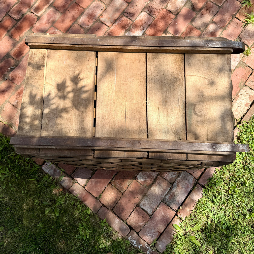 19th C New England Ash Sled Basket