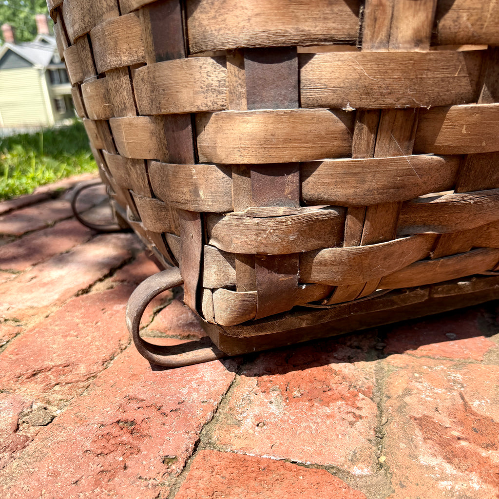 19th C New England Ash Sled Basket