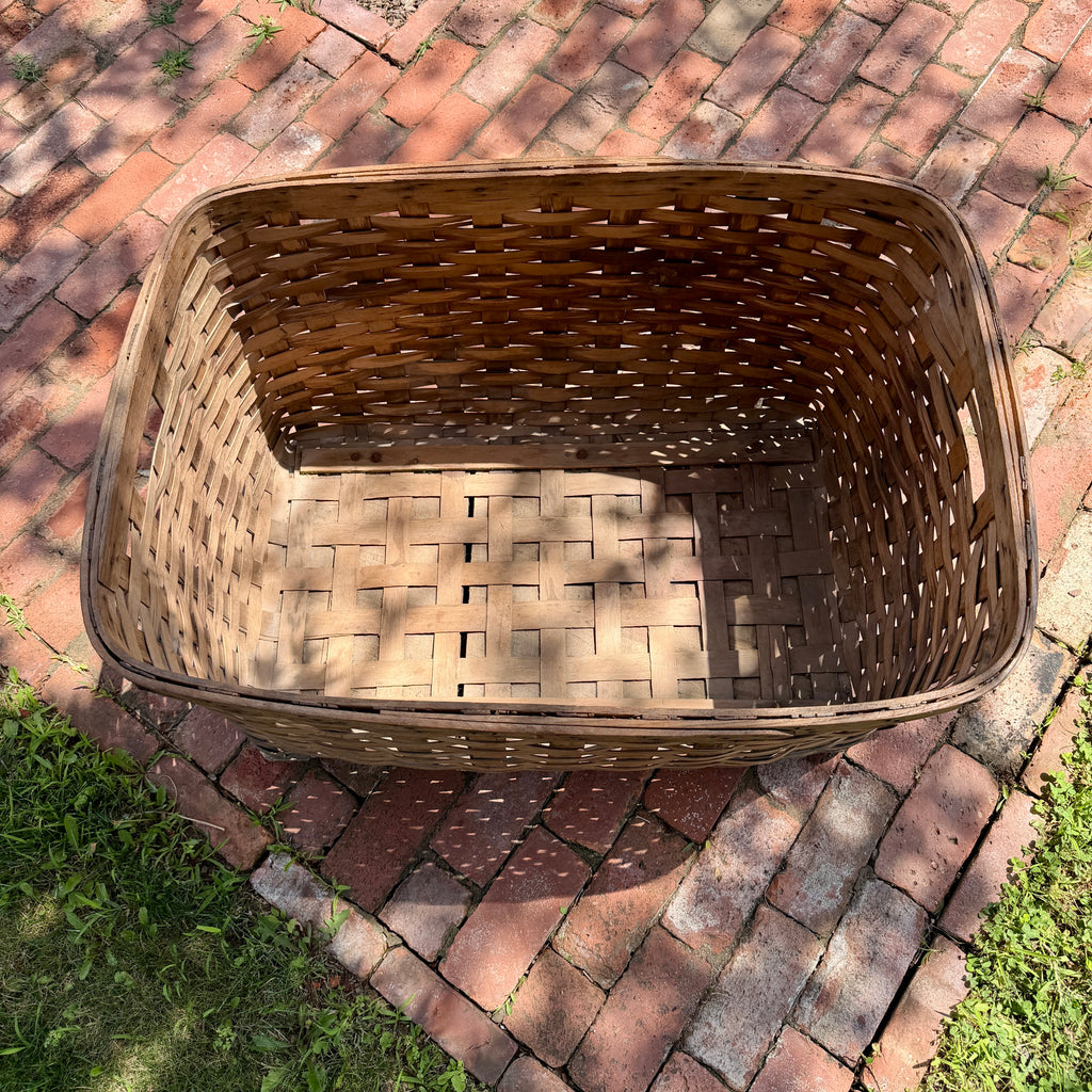 19th C New England Ash Sled Basket