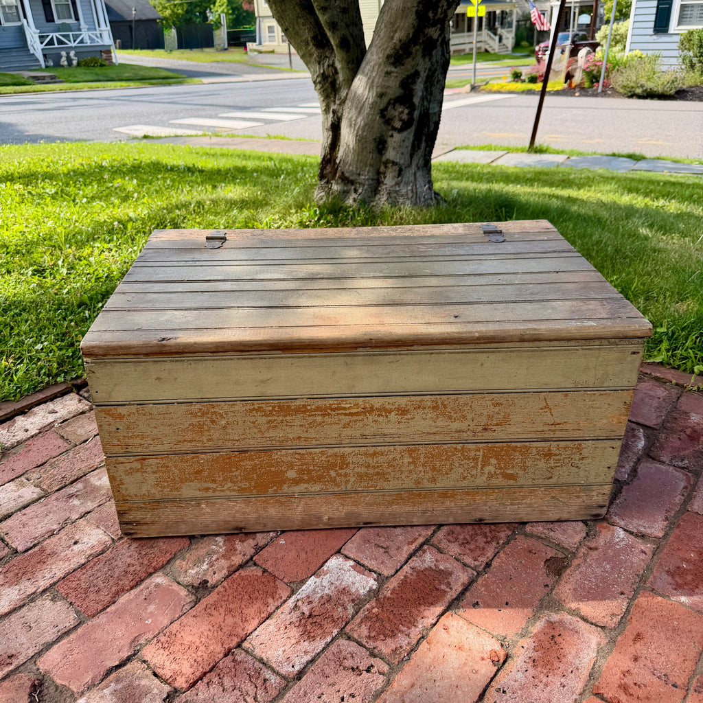 Rustic Green Painted Blanket Box