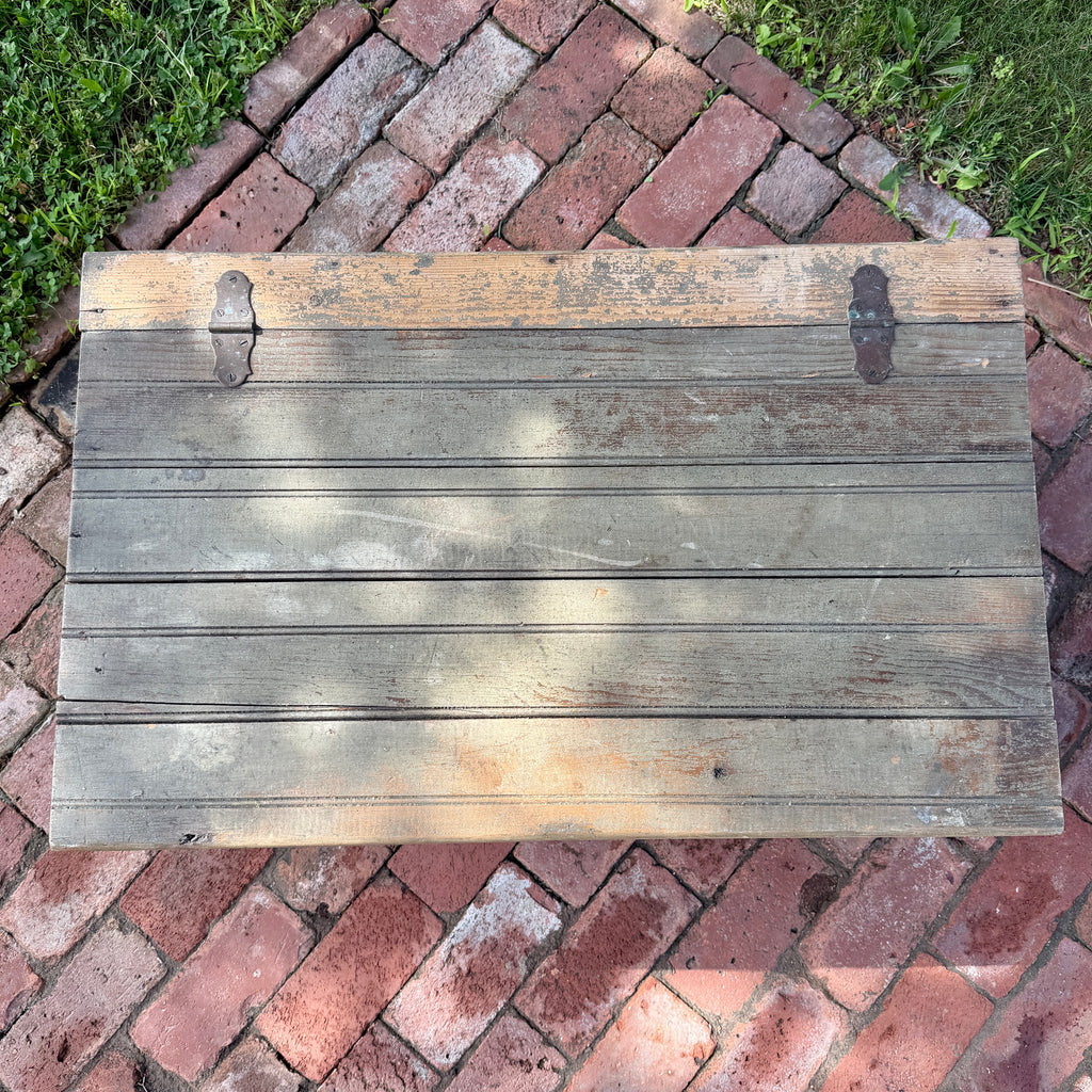 Rustic Green Painted Blanket Box