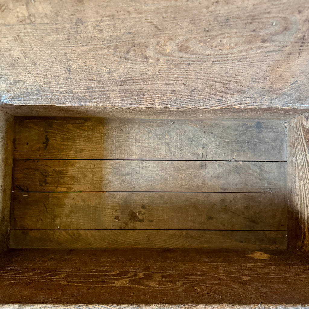 Antique American Gray Blanket Box