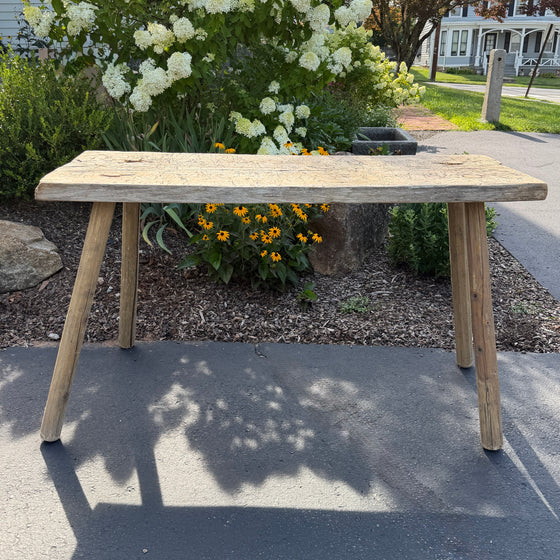Primitive Oak Pig Bench