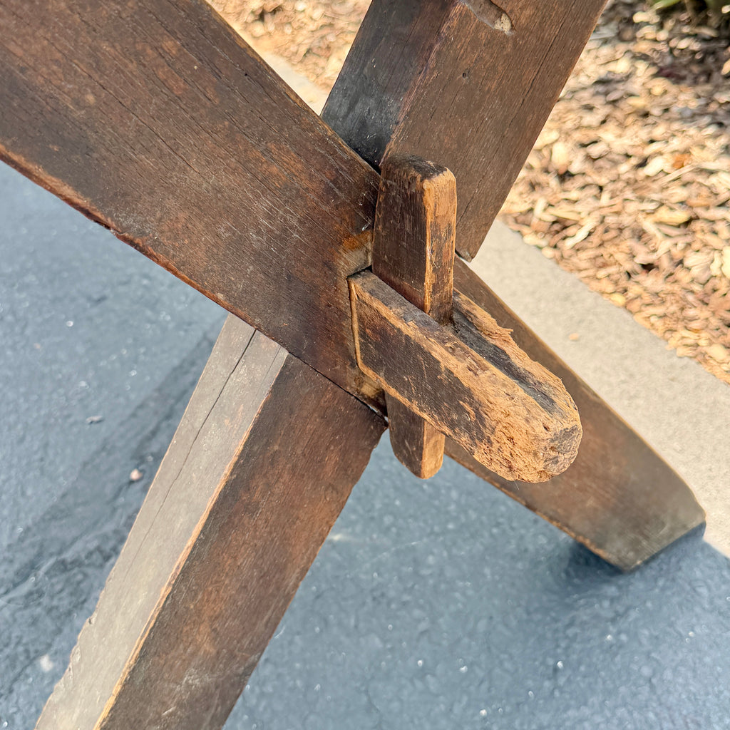 19th C Pine Sawbuck Table