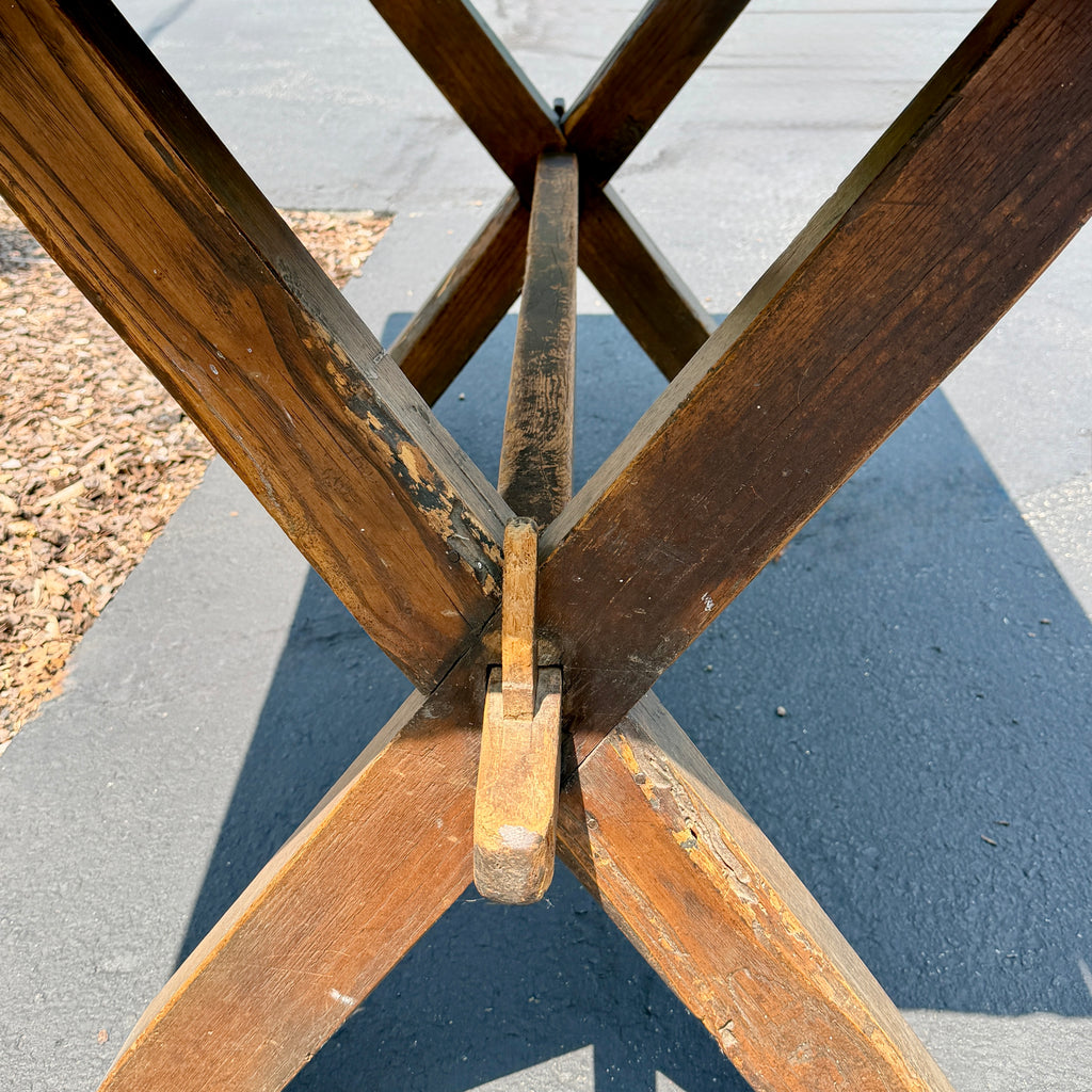 19th C Pine Sawbuck Table