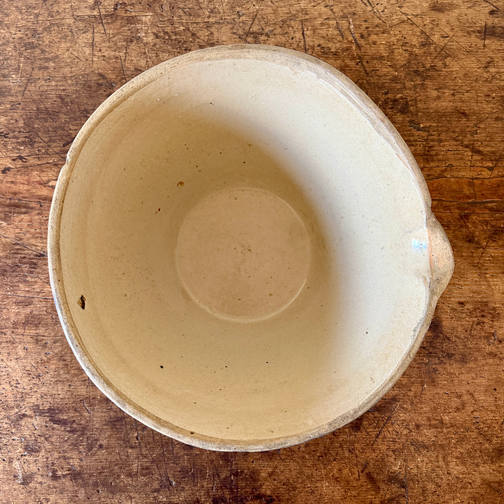 Antique French Earthenware Tian Bowl