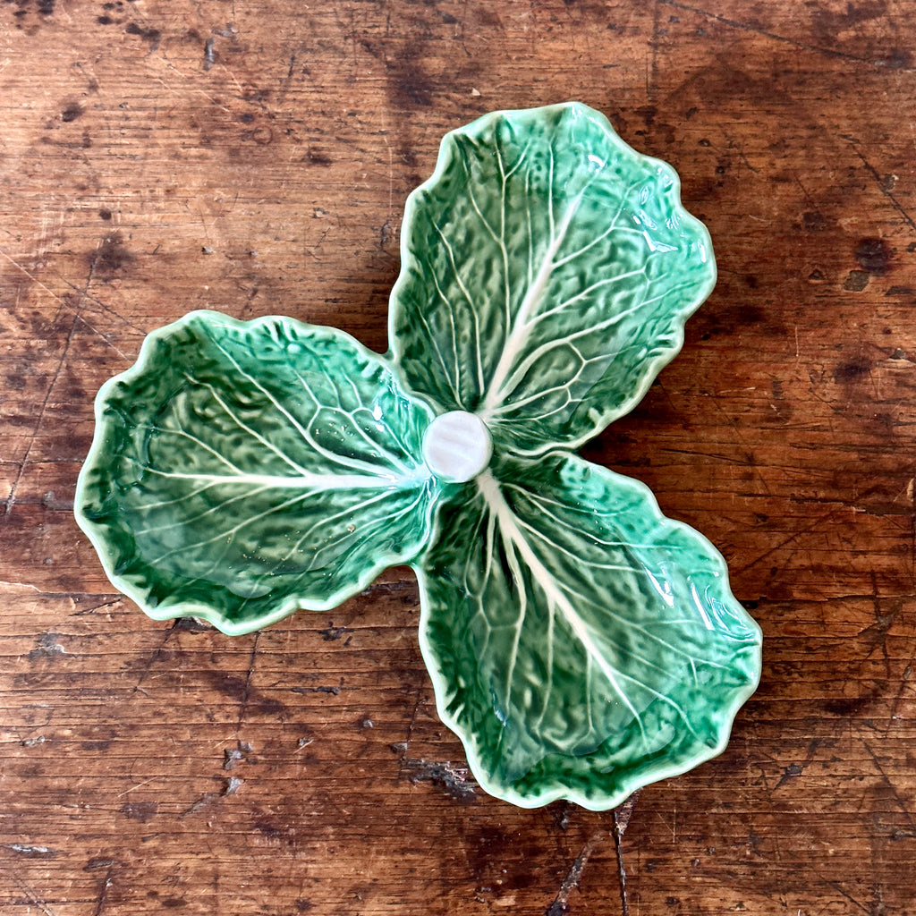 Cabbage Three Leaf Serving Dish