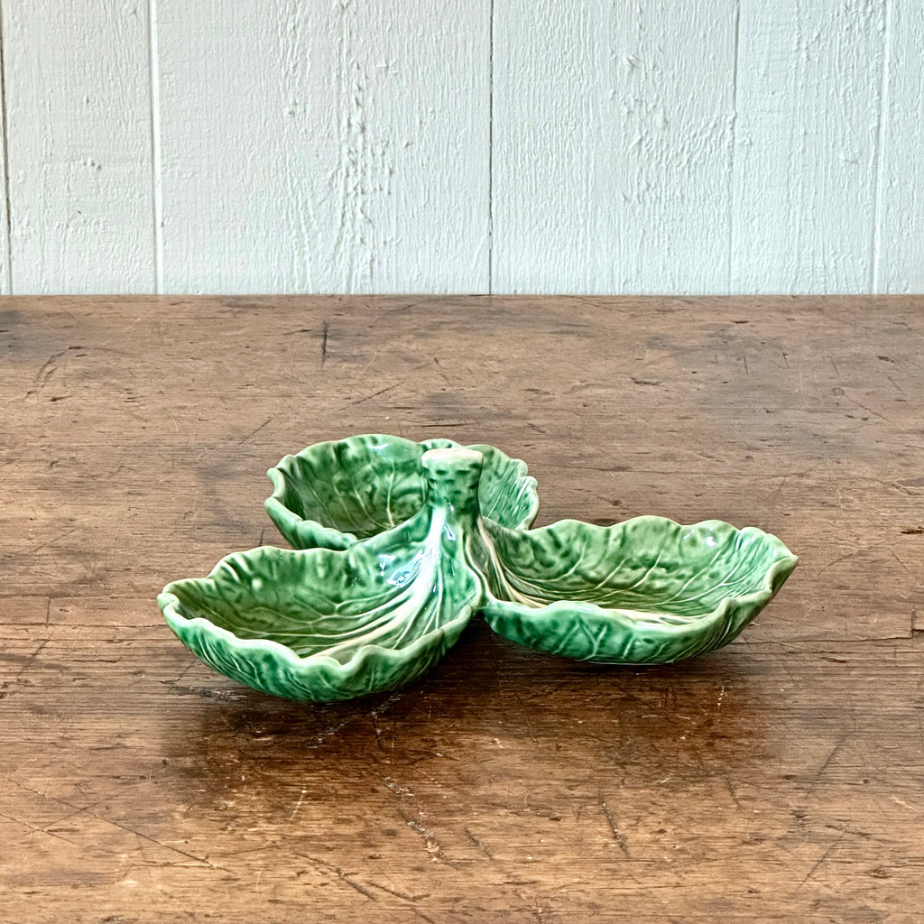 Cabbage Three Leaf Serving Dish