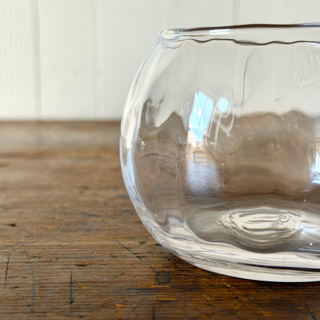 Clear Dappled Glass Votive