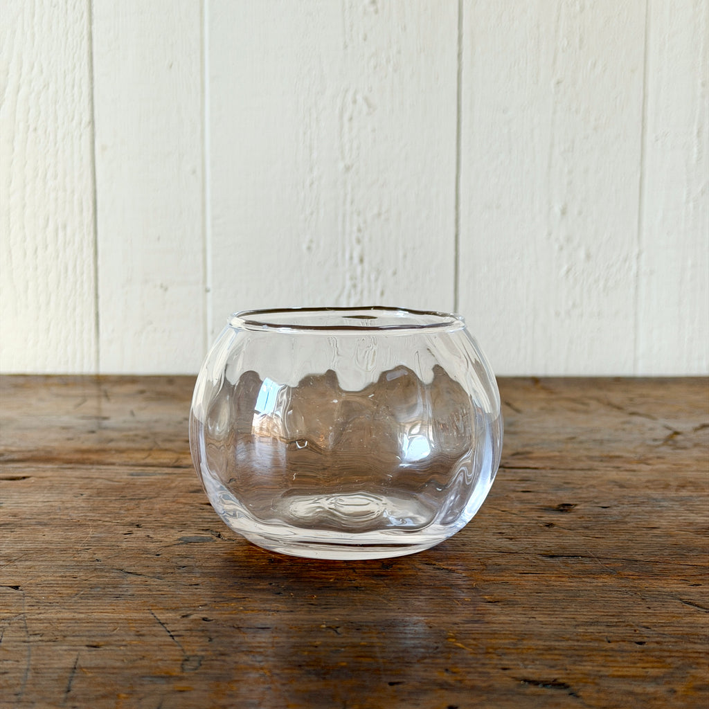 Clear Dappled Glass Votive