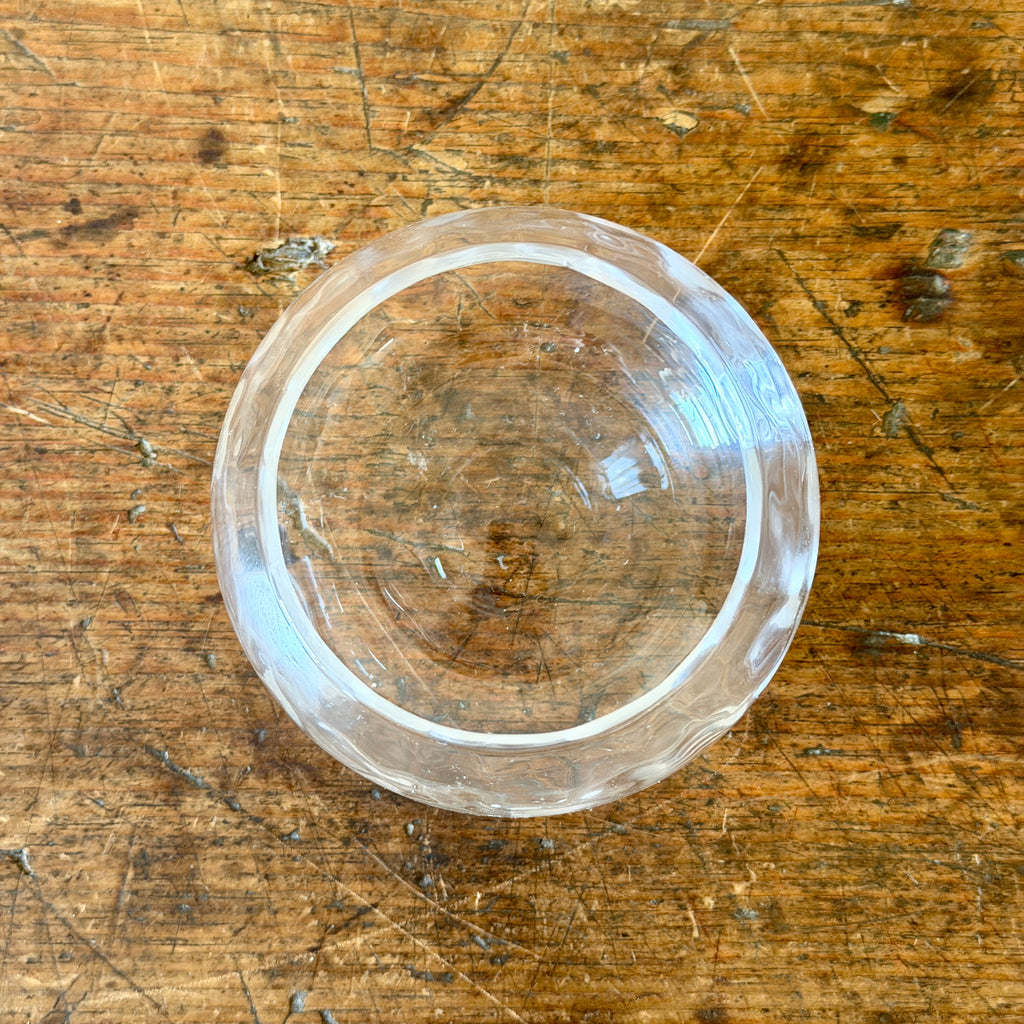 Clear Dappled Glass Votive