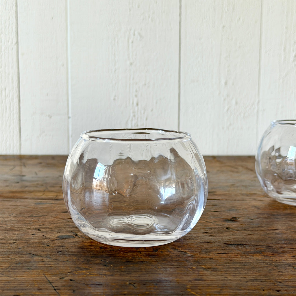 Clear Dappled Glass Votive