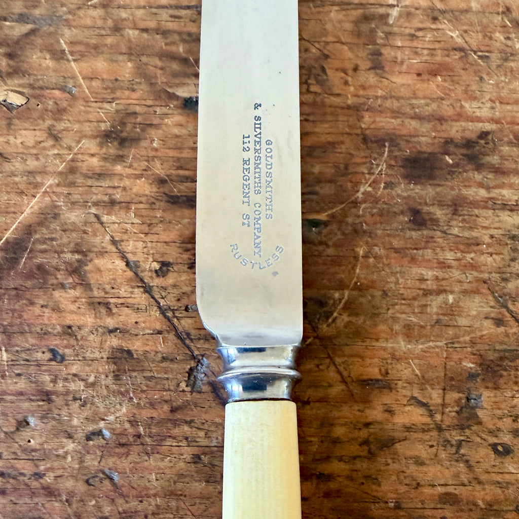 Vintage English Ivory Resin Handled Knives