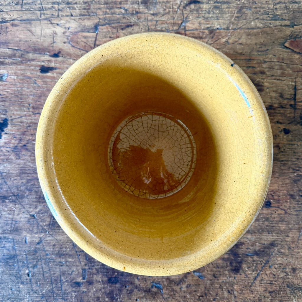 Redware Basin with Brown and Ochre Glaze