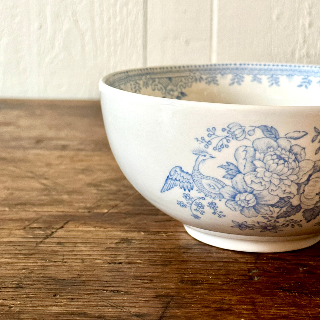Blue Asiatic Pheasants Small Footed Bowl