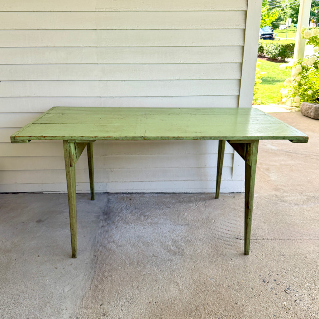 Antique Green Painted Folding Table