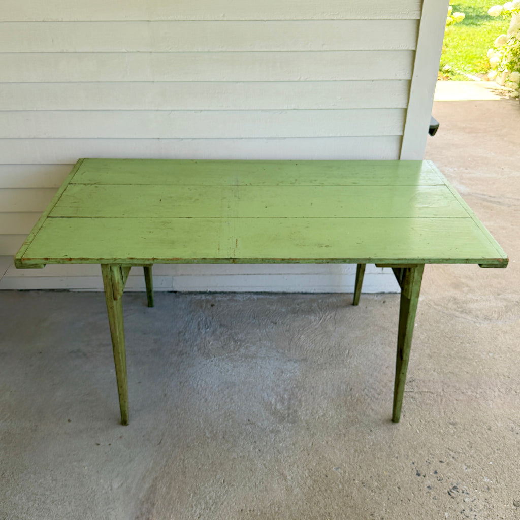 Antique Green Painted Folding Table