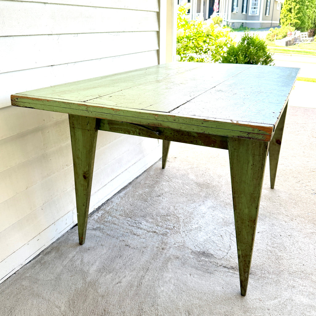 Antique Green Painted Folding Table