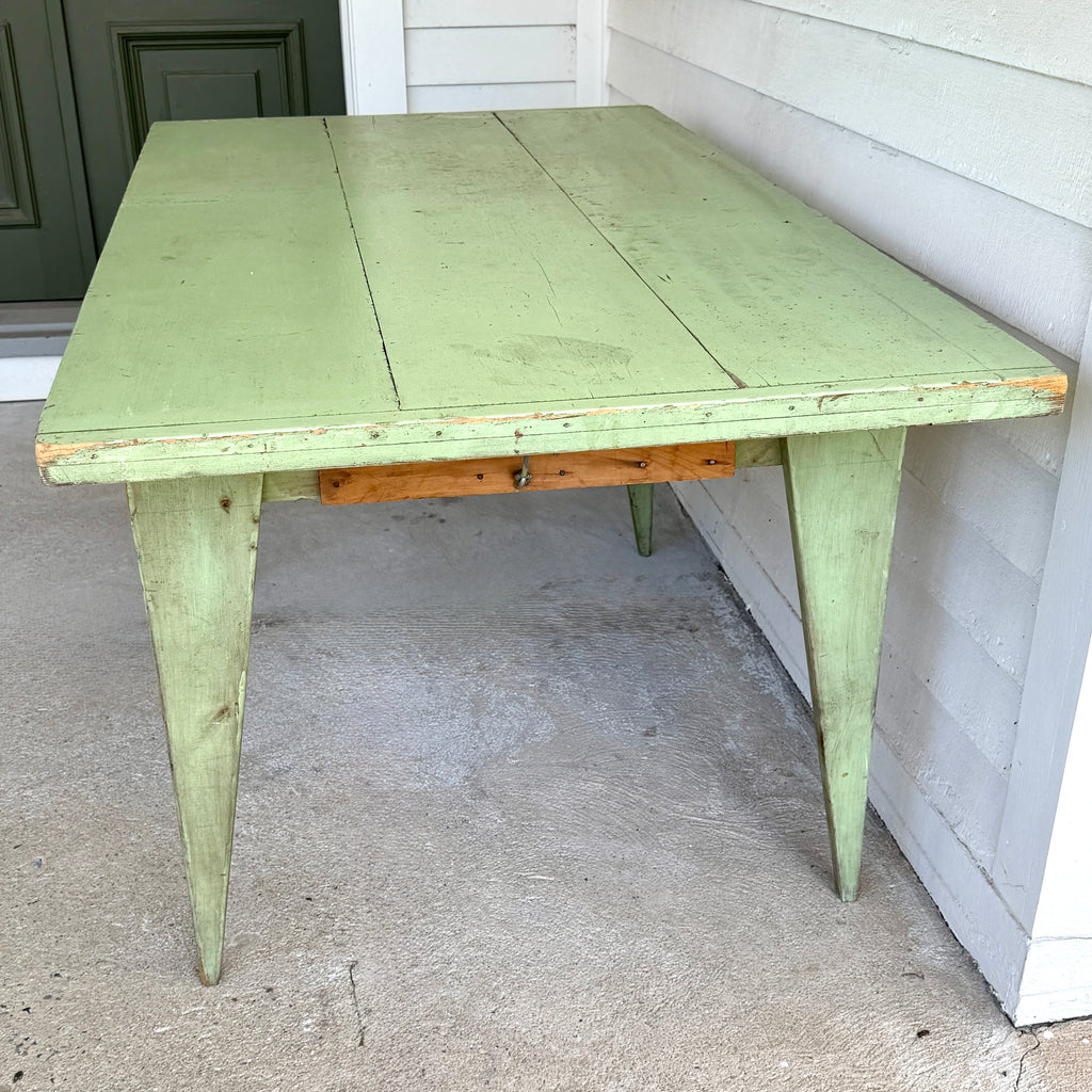 Antique Green Painted Folding Table