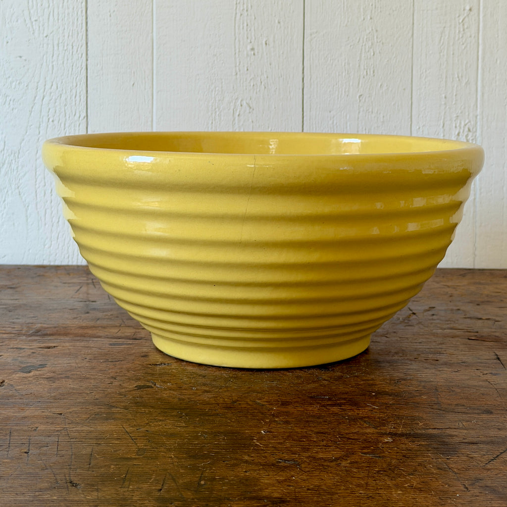 Large Antique Yellowware Mixing Bowl