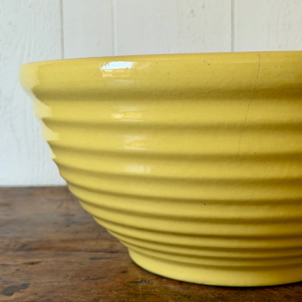 Large Antique Yellowware Mixing Bowl