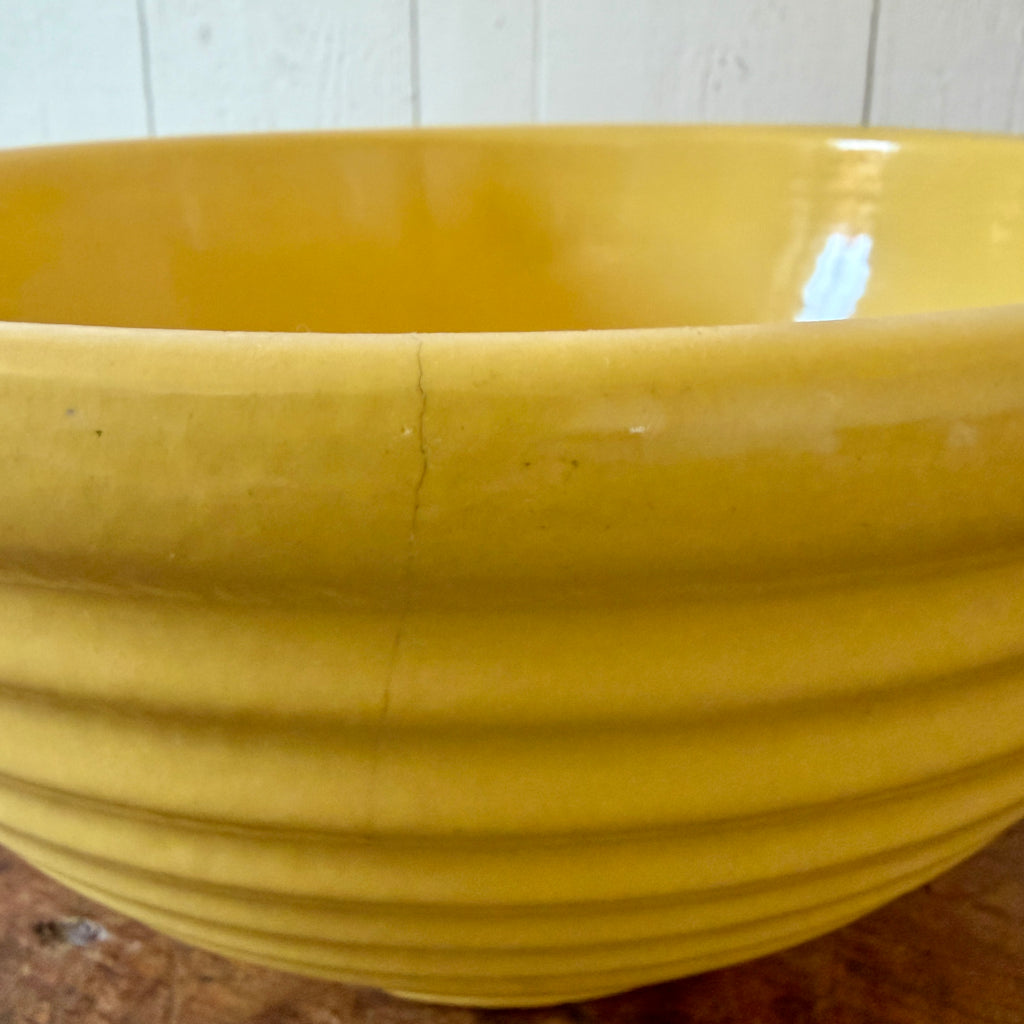 Large Antique Yellowware Mixing Bowl