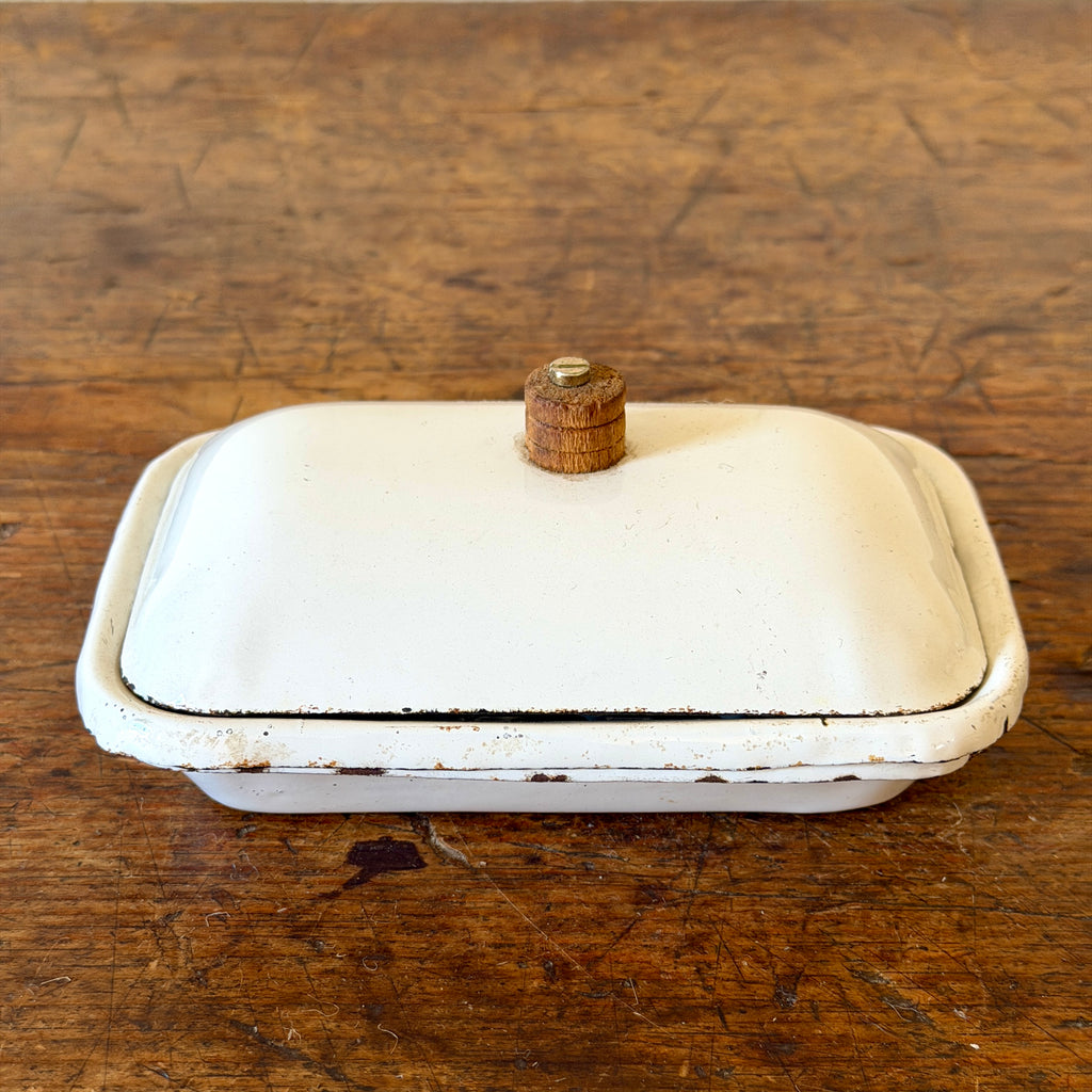 Three Piece Enamel Soap Dish