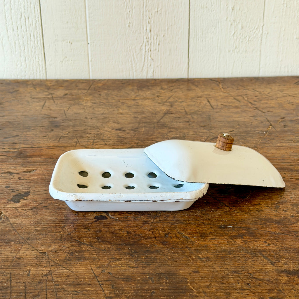 Three Piece Enamel Soap Dish