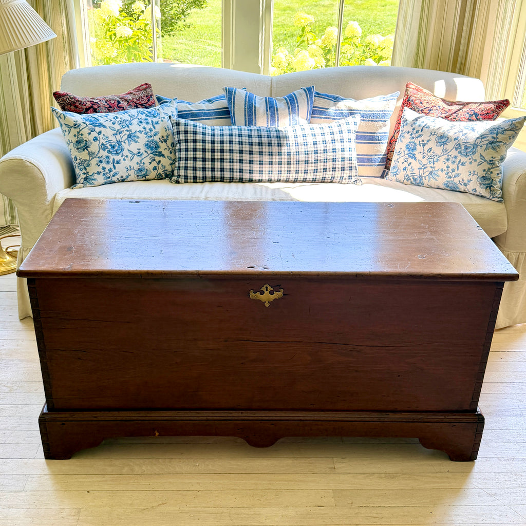 19th Century American Pine Blanket Box