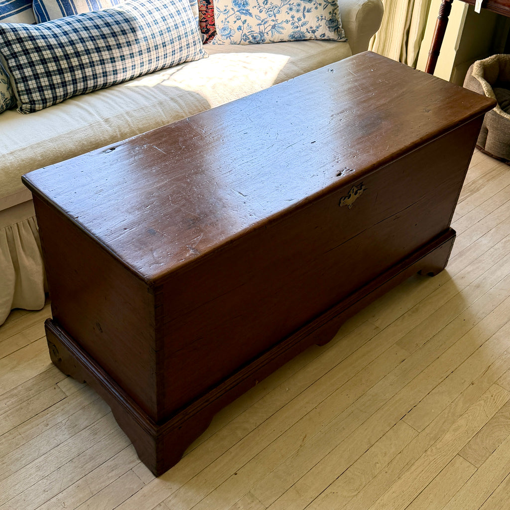19th Century American Pine Blanket Box