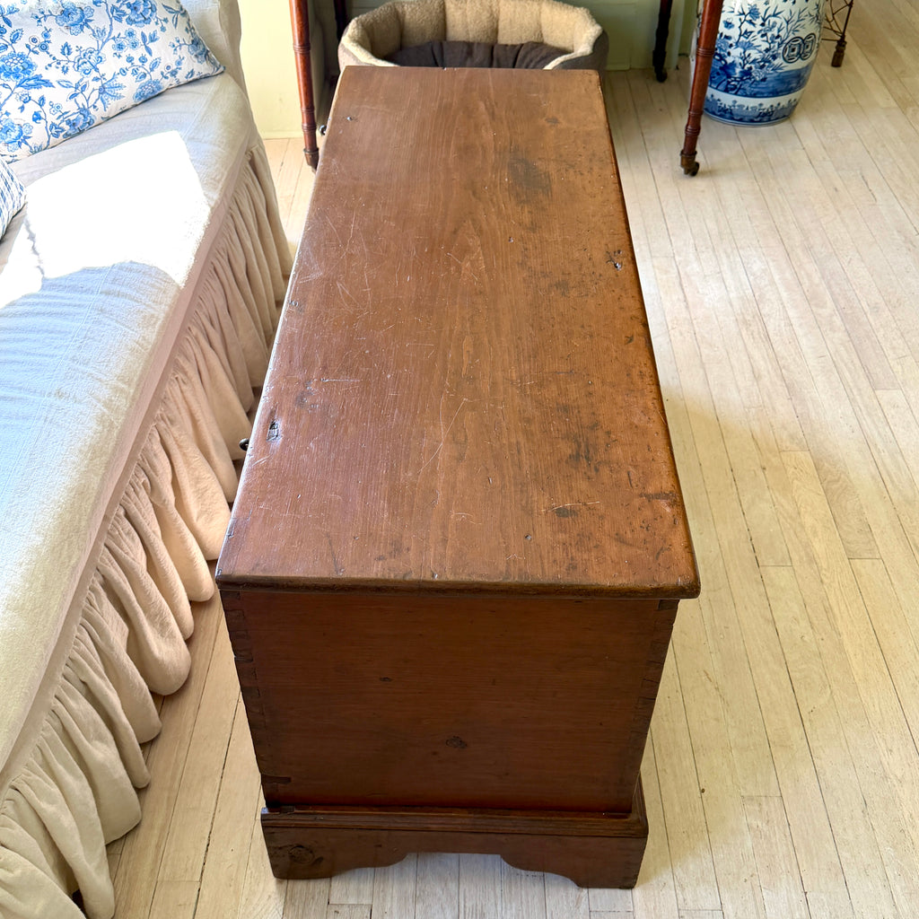 19th Century American Pine Blanket Box