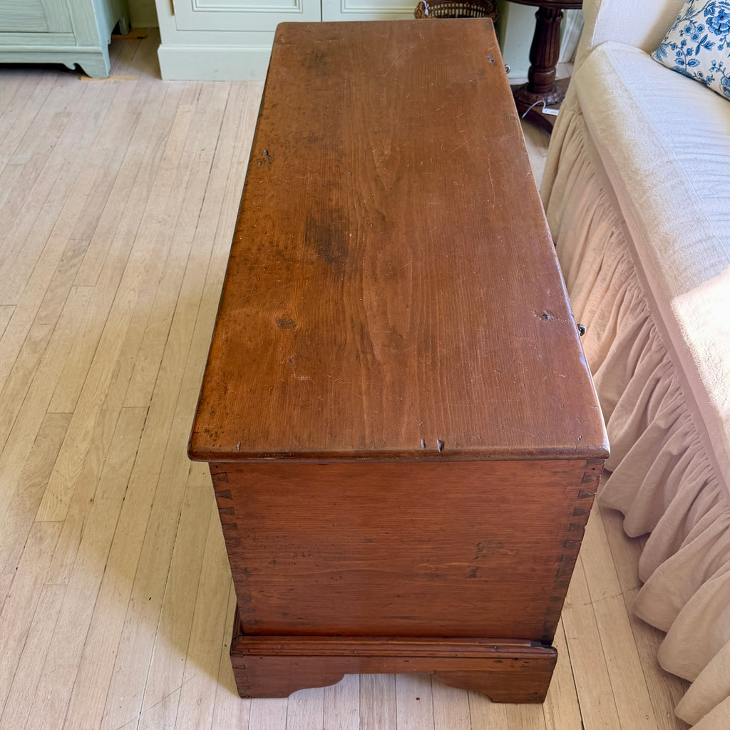 19th Century American Pine Blanket Box