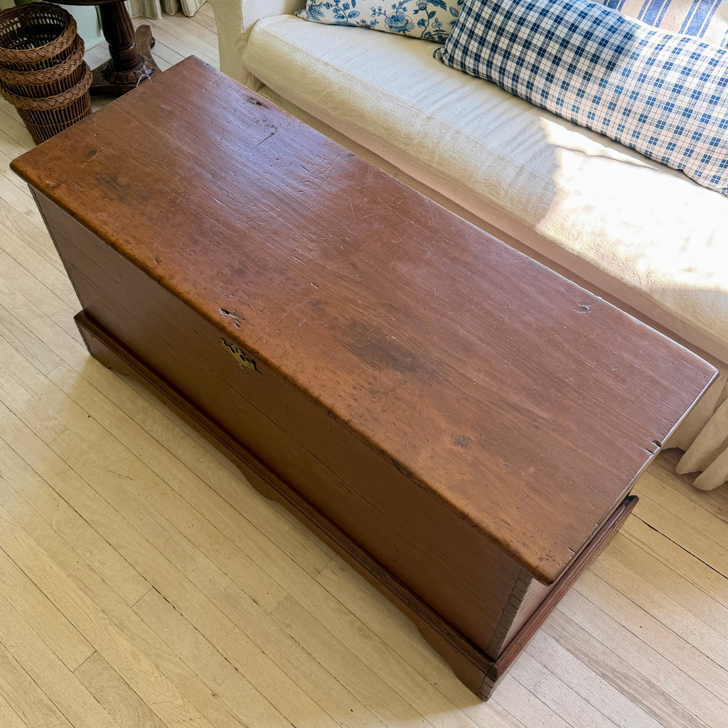 19th Century American Pine Blanket Box