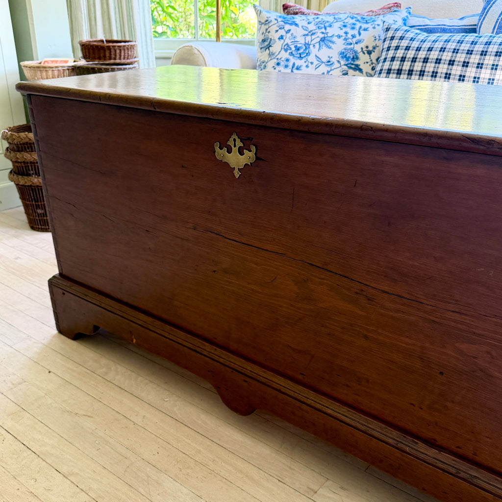 19th Century American Pine Blanket Box