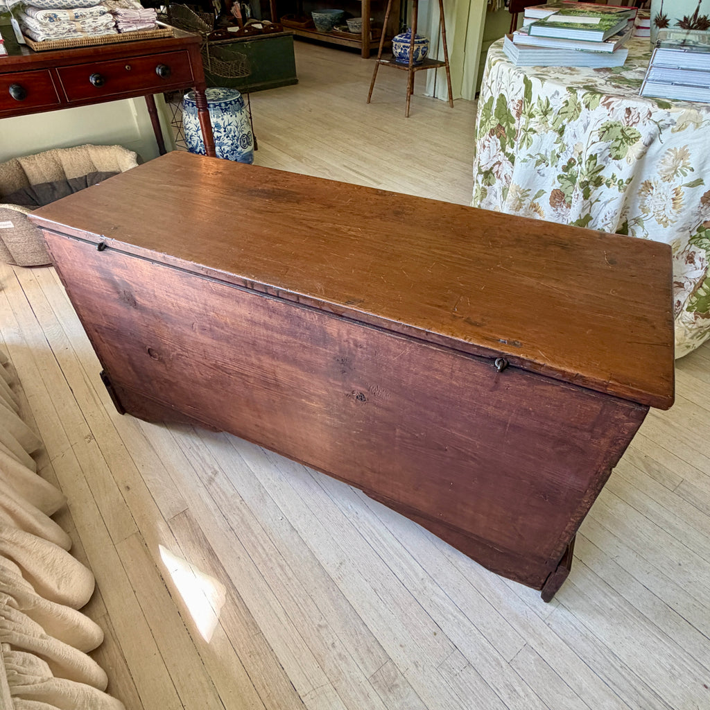 19th Century American Pine Blanket Box
